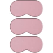 SMUG Satin Sleep Mask for Women, Lightweight Soft Silky Eye Mask for Travel, Light Pink, 3 Pack