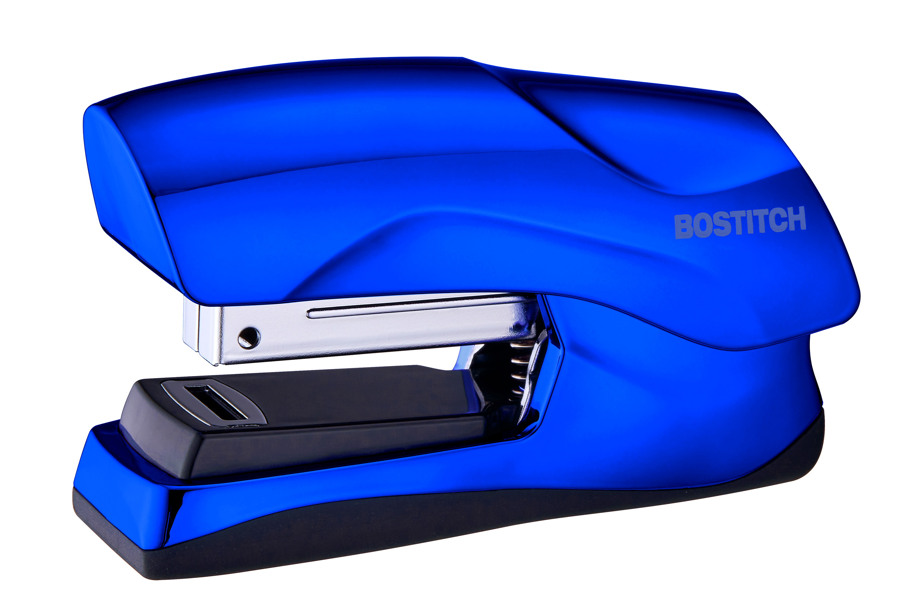 Bostitch Flat Clinch Stapler, 40 Sheets, Metallic Blue photo 1