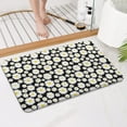 thumbnail image 4 of Black Daisy Flower Pattern Bathroom Rugs Mat,Non Slip Microfiber Bathroom Rug,Rubber Backing,Soft Bathroom Mats for Bathroom Floor,Tub and Shower,17x27in(43x68cm), 4 of 5