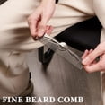 thumbnail image 3 of Linkidea Men's Beard Comb, Fine Tooth Facial Hair Grooming & Styling Tool, Anti-Static, Portable Pocket Size for Travel, Compatible with All Beard Types (Grey), 3 of 6