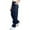 #Blue, variant on DPTALR Women's Solid Color Elastic Waist Casual Pocket Full-Length Pants,Blue,Size XXL