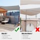 thumbnail image 5 of Yescom 12x12FT 97% UV Block Square Sun Shade Sail Outdoor Patio Pool Garden Yard Lawn Carport Net Awning Gray+White, 5 of 11