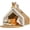 Sharp Roof (M) - 19.7*15.7*15.7'', variant on 4 Seasons Indoor Cat House Bed Cave with Natural Sisal Scratcher Mat, Solid Wood Frame with Curtains and Floor Scratching Pad Rug for Couch and Carpet Protection