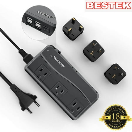 BESTEK-International Travel Adapter And Voltage Converter 220V To 110V Use For Usa Appliances Overseas In European / Uk / Ireland / Australia And (Best Voltage Converter For Italy)