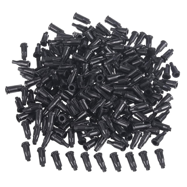 250 tapones para puntas de jeringa Luer Lock, tapones para puntas de agujas dispensadoras, tapones negros para jeringas