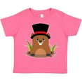 thumbnail image 3 of Inktastic Groundhog Day with Groundhog in Top Hat Boys or Girls Toddler T-Shirt, 3 of 5