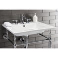 thumbnail image 3 of Fauceture Continental 25" x 22" Ceramic Vanity Top with Rectangular Sink, 8" Faucet Drillings, White, 3 of 11