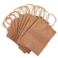 thumbnail image 1 of RENACLIPY 20Pcs Kraft Paper Bags for Bread Packing Oilproof Handle Paper Bag Suitable for Snack Storage, 1 of 5