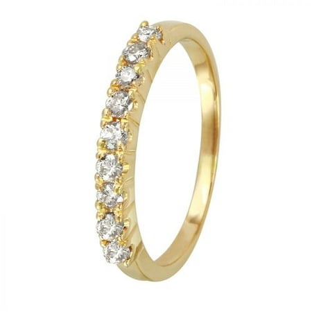 Ladies 0.35 Carat Diamond 18k Yellow Gold Ring