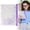 O*2PC, variant on 1 Pc A5 Plastic Binder Zipper, 8.7"×6.7" Sequin Zipper Document Pouch, Transparent Receipt Storage Envelope, Clear Envelope Folders Planner, Waterproof Pouch Filing with Sequin Decor