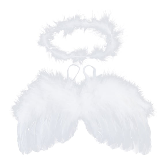 2Pcs Baby White Angel Wing Headband Newborn Photography Props Angel Feather Wing