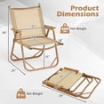 thumbnail image 2 of Folding Camping Chairs Set of 2, Lightweight Aluminum Camp Chairs with Armrests, 400 LBS Capacity, Portable Quick-Dry Outdoor Chairs for Camping, Beach, Backyard, 2 of 9