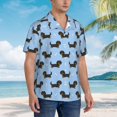 thumbnail image 3 of Honeii Dachshund Dog Print Men’s Hawaiian Shirt,Classic Button-Down Short Sleeve Shirt, for Beach, Vacation, and Outdoor Activities,XX-Large, 3 of 7