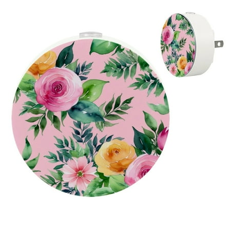 

YZUOUZY Bedside Lamps Small Lamp Bedroom Lamps Set of 2 Lilac Roses Floral