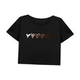 thumbnail image 3 of Camiseta corta de entrenamiento clásico de moda de verano para mujer para viajes en la playa L, 3 of 7