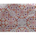 thumbnail image 4 of oneOone Georgette Viscose Orange Fabric Dot & Quatrefoil Geometric Dress Material Fabric Print Fabric By The Yard 42 Inch Wide, 4 of 4