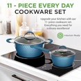 thumbnail image 2 of NutriChef 11-Piece Pots and Pans Set \u2013 Non-Stick Kitchen Cookware Set with Frying Pans, Saucepan, Cooking Pots, Lids, Utensils, Ceramic Coated, Induction & Gas Compatible, 2 of 7