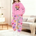 thumbnail image 6 of Kids Outfits Set 6 7 Six Seven Letter Outfits Set Comfortable Boys Winter Outfit Warm Fleece Hoodie And Jogger Pants With Print Pink 150(10-11 Years), 6 of 6