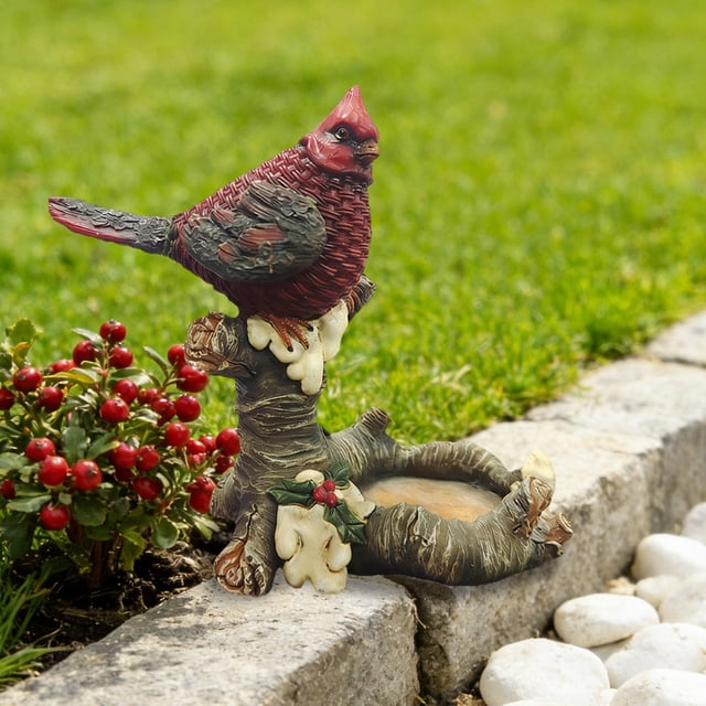 Resin Bird Statue Outdoor Tree Ornament,Weather Resistant Waterproof Material,Realistic Branch Integration Design,Vibrant Color Fade Proof,For Courtyard Garden Tree Fence Decor