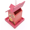 thumbnail image 5 of Radiant Treasures Handmade Pink Sunflower Wooden Bird Feeder, 5 of 8