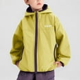 thumbnail image 5 of OGLCCG Boys Reversible Rain Jacket Lightweight Breathable Full Zip Raincoat Outdoor Waterproof Hooded Windbreaker For Kids 3-12 Years, 5 of 5