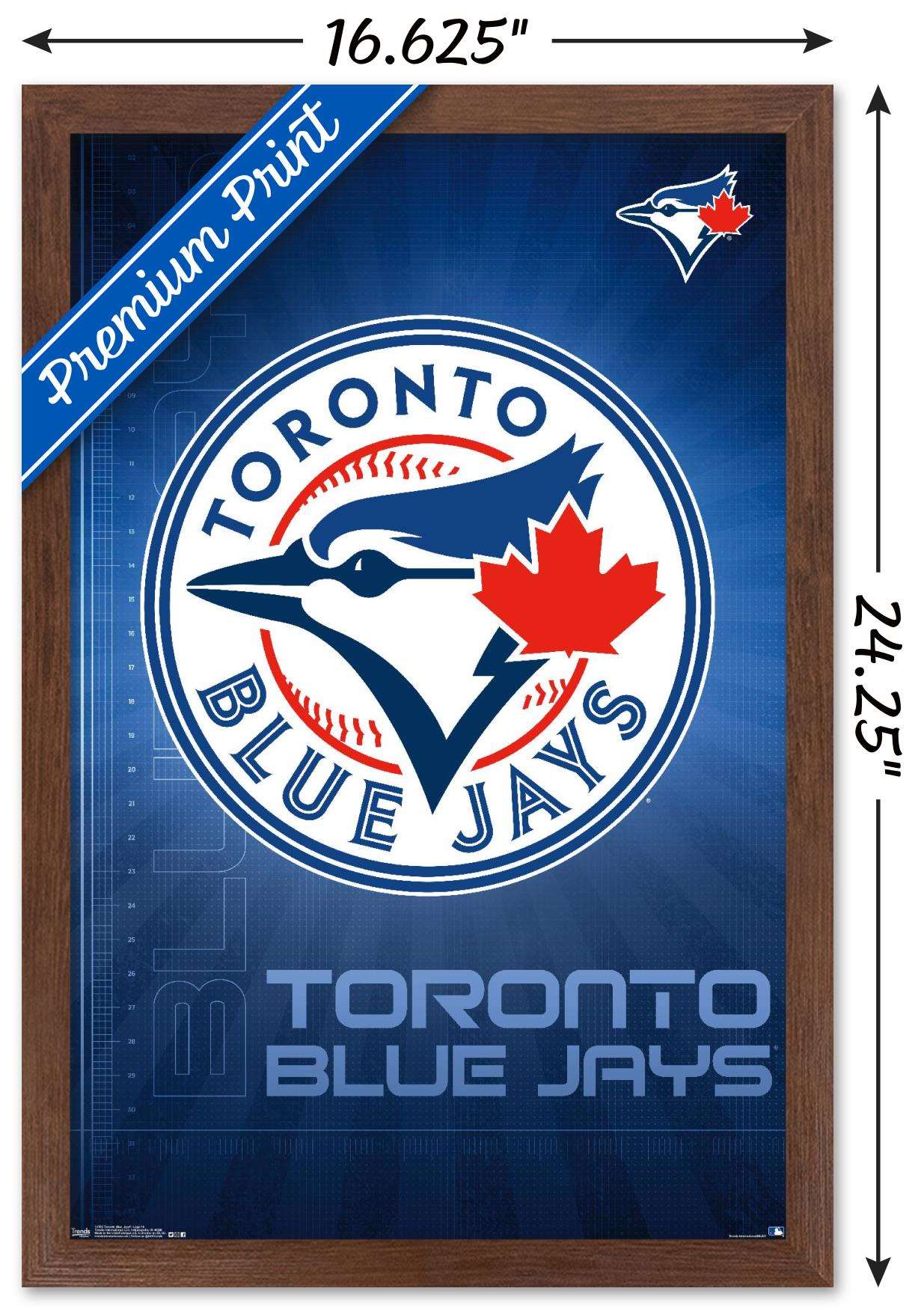 MLB Toronto Blue Jays - Logo 16 Wall Poster, 14.725" x 22.375", Framed