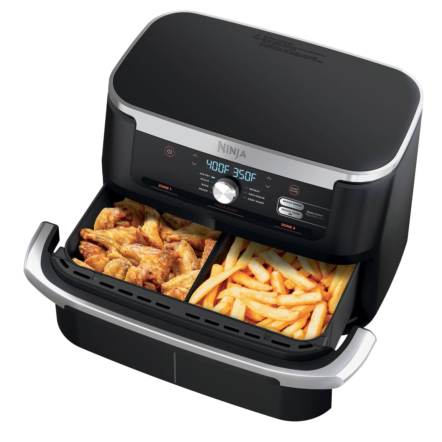 Restored Ninja 11 qt 2-Basket Air Fryer, Black (Refurbished)