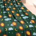 thumbnail image 3 of Green Sun Moon Cloud Planet Pattern Blanket,Comfortable Soft Lamb Wool Throw Blanket,All Season,Warm Lightweight Blankets for Sofa Bed Couch Living Room Chair,40"x50", 3 of 4