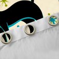thumbnail image 4 of Manfei Mid Century Cat Blackout Curtains, Star Burst Window Curtains Pack of 2 (38x45 Each), Teal Orange, 4 of 6