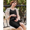 thumbnail image 4 of Ekouaer Nightgowns for Women 2 Pack Button Down Sleep Shirts Short Sleeve Nightshirt Sleepwear House Dress with Pockets, 4 of 6