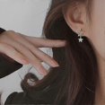 thumbnail image 2 of 1 Pair Stud Earrings Elegant Decorative Golden/Silver Color Beautiful Sparkling Cubic Zirconia Ear Studs Fashion Jewelry----golden--Product code 67339 golden, 2 of 4