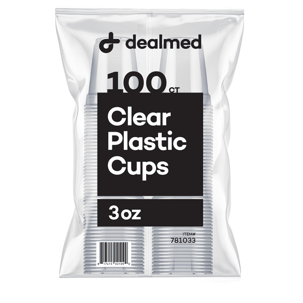 Dealmed Disposable Plastic Cups – 100% Recyclable Cups, Ideal for ...