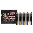 thumbnail image 2 of Juego de lápices de sombra de ojos con purpurina de 12 colores, barra de sombra de ojos colorida, lápiz para sombras de ojos de larga duración, maquillaje profesional de sombra de ojos, 2 of 5