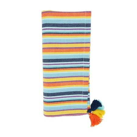 

Saro 375.M20S 20 in. Fiesta Stripe Square Table Napkins Multi Color - Set of 4