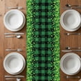 thumbnail image 6 of St. Patrick's Day Table Runner - 72 Inch Long, Kitchen Dining Table Runner Dresser Scarves, Spring Shamrocks Farmhouse Green Checkered Farmhouse Decor for Coffee Tables Wedding Party Banquet, 6 of 8