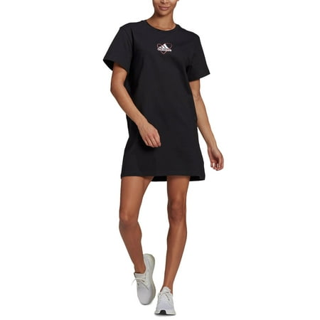 adidas Womens Cotton Logo T-Shirt Dress