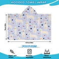 thumbnail image 2 of Golden Retriever Dog with Cherry and Rainbow Hooded Bath Towel，50"x30" for Ages 3 To 12 Kids, Quick Dry Lightweight Soft Microfiber Hood Beach Towel Cover Up for Kids, 2 of 7