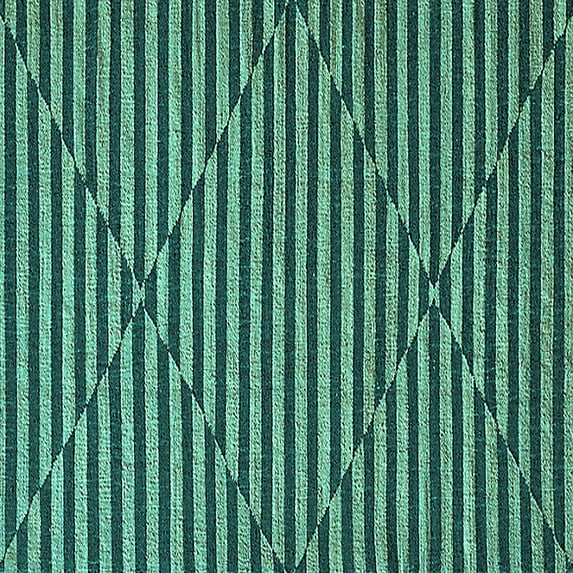 Ahgly Company Indoor Square Solid Turquoise Blue Modern Area Rugs, 6' Square
