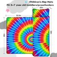 thumbnail image 5 of Red and Green Tie Dye Pattern Teens Toddler Nap Mat with Pillow, Sleeping Mat Bag for Preschool Daycare 59"x22", 5 of 6