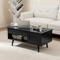thumbnail image 4 of YYAo Coffee Table,Dining Table,Center Table,Lift Top Coffee Table with Storage and Hidden Compartment-Black, 4 of 11