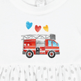 thumbnail image 4 of Inktastic Valentine's Day Fire Truck with Hearts Girls Baby Dress, 4 of 5
