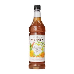 Monin Pumpkin Spice Syrup, 33.8-Ounce Plastic Bottle (1 liter)
