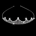 thumbnail image 2 of Diadema BLESIY Plata Cristal Diamante de Imitación Brillante Nupcial, 2 of 5
