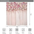thumbnail image 5 of Pink Bridal Floral Shower Curtain for Bathroom 72Wx72H Inch Flower Rose Pattern Bath Set for Woman Girl Spring Nature Bathtub Accessories Fabric Panel Waterproof Plastic 12 Pack Hooks, 5 of 6