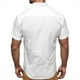 thumbnail image 2 of Camisas De Vestir Para Hombre Slim Fit Hombres Primavera Verano Casual Manga corta Camisas de playa Top Blusa Camisas (White, XL), 2 of 5