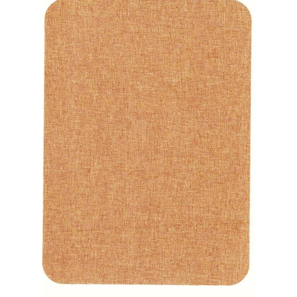 XmhyTop-A 2 parches de reparación de lino autoadhesivos de tela de 20 x 28 cm para asiento de coche, bolso, muebles, color naranja y amarillo.