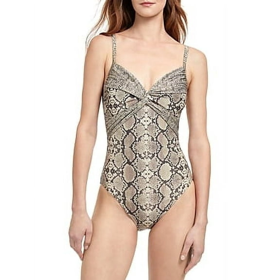 Gottex Printed V Neck One Piece Swimsuit