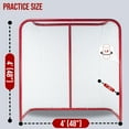 thumbnail image 2 of PRISP Steel Street Hockey Net, Ball Hockey Goal in Metal with Netting - 4' x 4' Sizes - Red - 1x Net, 2 of 6