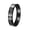Black, variant on Men's Women's Stainless Steel Minimalist Vine Plant Plain Signet Ring 4MM Flat Wedding Band Silver Size 10