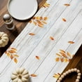 thumbnail image 2 of Thanksgiving Pumpkin Cotton Linen Table Runner, Washable Table Runners for Kitchen, Dining Room, Holiday, Home Party Table Decor, 13x60 Inches, 2 of 9